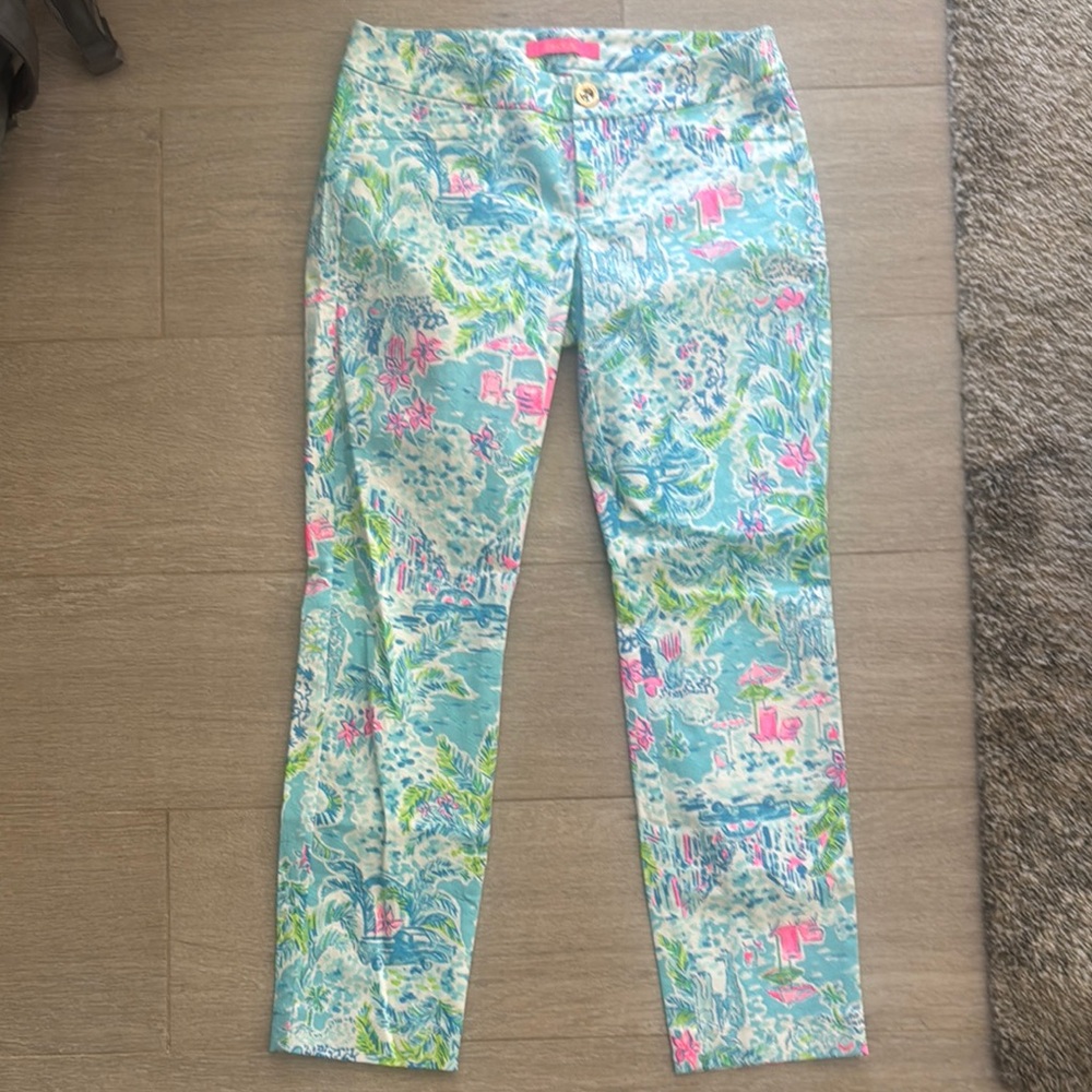 Lilly Pulitzer Multicolor Tropical Print Pants